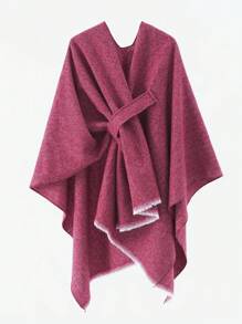1 buc. Șal elegant pentru femei, cardigan, poncho, pentru iarnă și toamnă, jachetă de călătorie unică la modă, eșarfă reversibilă din cașmir artificial, moale și caldă, ideală pentru uz zilnic, naveta, ieșiri și nunți