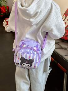 Sanrio 1 PC Sanrio Hello Kitty Kuromi Children'S Bag Cute Cartoon Girl Coin Purse Can Hold Mobile Phone Little Girl Fashionable Outing Shoulder Messenger Bag