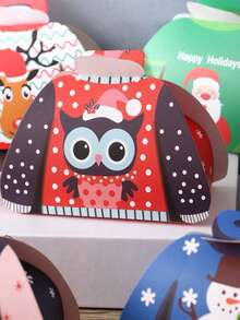 36 Peças Caixas de Presente com Design de Suéter de Natal, Caixas de Presente de Papel com Tema de Feliz Natal com Padrões de Papai Noel, Boneco de Neve, Rena e Homem de Gengibre, Adequado para Presentes de Festa de Natal, Caixas de Presente com Padrão Misto de Papai Noel e Boneco de Neve, Decorações de Festa de Natal, Presentes de Natal, Decorações de Natal, Presentes, Enfeites de Natal, Enfeites de Meia