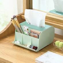 1 Packung Taschentuchbox - Multifunktionale Taschentuchbox-Halterung mit Stationery-Fernbedienungsbox - Eleganter und stilvoller Servietten-Halter für Zuhause, Papierhalter für den Schreibtisch, Aufbewahrungsorganizer, Servietten-Halter, für Familienfeste, Zuhause, Küche, Esszimmer, Dekorationsbox, Geschenk für Frauen, Must-Have für Sommerreisen und Feiertage