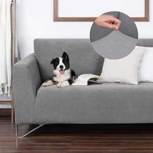 Juego de Protector Cubre Sala Elástico Strech Fit,Funda de sofá elástica universal, para un solo asiento, dos asientos, tres asientos, antideslizante, lavable, a prueba de polvo, suave al tacto, fácil de instalar, duradera, adecuada para sala de estar, dormitorio, oficina y exterior. - Gris - Ver 3