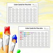 Colorful Filled Cards For Art Students - Double-Sided Matte Surface, Watercolor And Pen Designs, For Art Projects, Includes Colored Pencils, Watercolor Pens, Markers, Art Project Supplies - Black - View 3