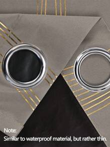 1/2pcs High Shading Silver-Plated Curtain FabricBlackout Curtains Thermal Insulated Lined Window, With Marble Texture Decorative Curtain Board, Grey For Living Room, Bedroom, Kitchen, Bathroom, Home Decor(Similar To Waterproof Material, But Rather Thin) - Solid Color - View 7