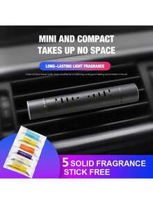 Easypie Selection 1 件装汽车通风口扩散器，汽车办公室和厨房用汽车香薰通风口夹，汽车扩散器通风口夹，带 5 个补充棒的汽车扩散器通风口夹，汽车空气清新剂夹，汽车、办公室、厨房、浴室、宠物屋用香味装饰配件 - 均碼 - 查看 14