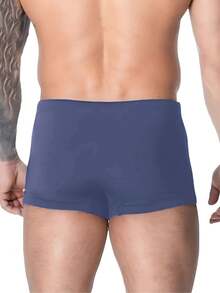 Lined Boxer Shorts With Elastic And Drawstring, Lined With UV50+ Protection - Navy Blue - View 3