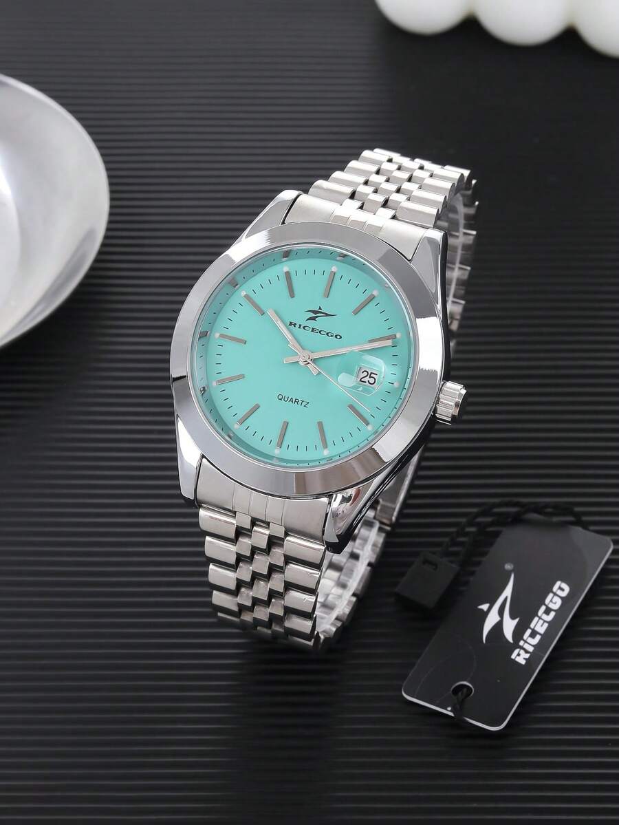 RICECGO 1 Stück klassische Quarz Herrenuhr, perfekt für Geschäftstreffen und als Geschenkidee, Uhr für Männer, ideales Geschenk zu Geburtstagen, Valentinstag, Weihnachten