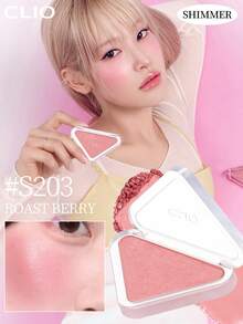 Clio K-Beauty Essential 腮紅 - TAP 粉末腮紅，細緻粉末質地，滑順配方，自然霧面與珍珠光澤，亮麗光彩，易於上妝，不油膩，方便攜行，易暈染，適用於唇部與臉頰彩妝，韓系妝容風格 - S203 ROAST BERRY - 查看 1