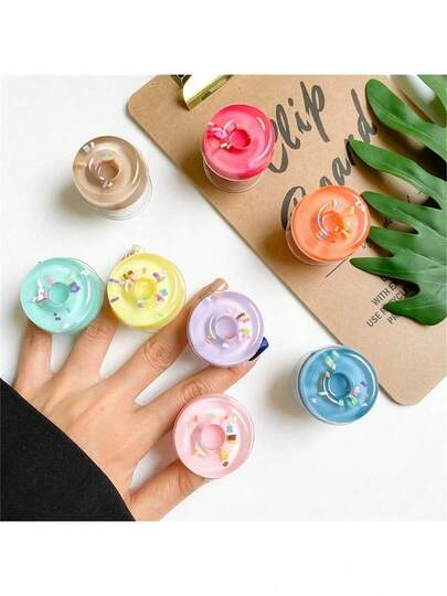 Suporte de Celular  Formato de Rosquinha com Almofada / pop de silicone donut