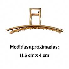 Large Metal Piranha In Gold And Silver, Various Models, Hair Clip, Hairstyle - 型號3 - 查看 2