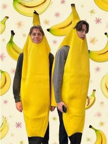 1 件男士香蕉连体裤、成人水果表演服装、水上派对创意服装、时装秀趣味香蕉装、酒吧表演服装、节日舞台服装。 - 彩色 - 查看 8