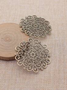 2 件/包 55x52 毫米曼陀罗图案吊坠，适用于 DIY 珠宝制作 DIY 耳环、项链、手链、钥匙扣制作