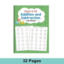 Lachilly 32 Pages Addition & Subtraction Within 20 Practice Book For Kids Preschool Kindergarten Arithmetic Workbook Handwriting Homework, Children Learning Exercises Books - Multicolor - View 10