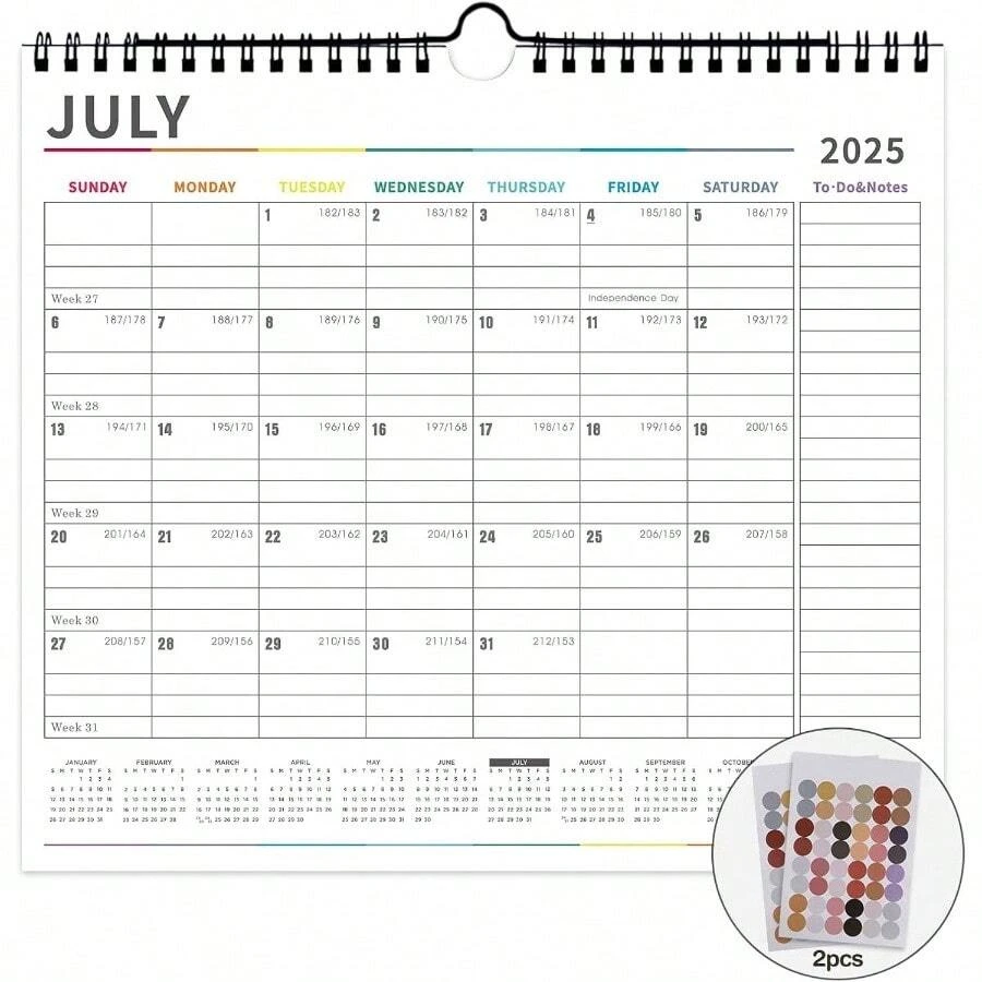 Wall Calendar 2025 - 2026 - Runs From July 2025 To December 2026 - 18 ...