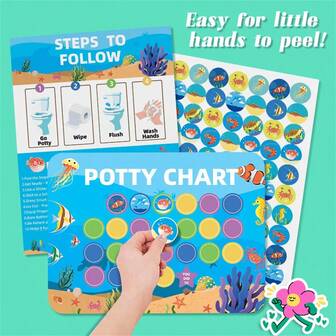Children's Toilet Training Chart For Potty Training Stickers For Boys And Girls
