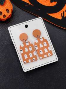 1 对万圣节恐怖鬼烤漆仿软粘土设计时尚珠宝耳环（随机卡片） - 彩色 - 查看 2