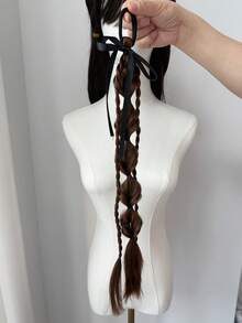 Bubble Ponytail Catwalk Photography Ponytail 1pc New Chinese Ponytail Female Synthetic Black And Brown Hair Accessories - Multicolor - View 11