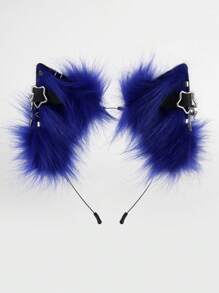 1PC Cute Sexy Fox Ear Theme Party Headpiece, Metallic Vibe Stage Cosplay Headdress, Cat Decorative Hairband Halloween