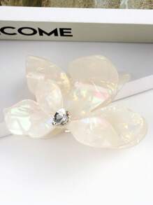 1 件可爱蝴蝶波西米亚醋酸纤维闪亮水钻三角形发夹，简单多彩的发夹，适合夏季、春季、秋季、冬季、返校、日常旅行、聚会、海滩派对、佩戴发饰时尚爪夹女士发夹女士发夹优雅发夹秋季配饰