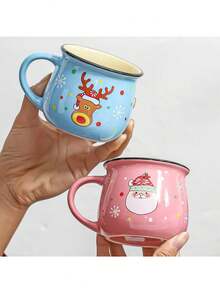 1pc 150ml Christmas Cartoon Mousse Cup, Cute Mini Coffee Cup, Suitable For Christmas Party, Office, Home Breakfast, Milk, Coffee Bar And Other Occasions - Multicolor - View 3