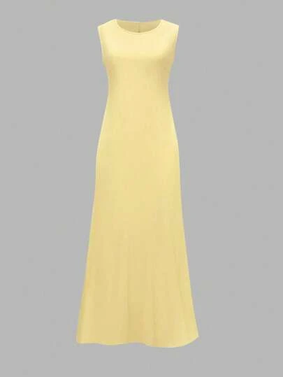 Women's Elegant Sleeveless Robe And Bowknot Long Cardigan Two Pieces Set Eid Spring