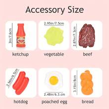 Tecforood 8件套儿童早餐烹饪玩具套装，含平底锅和仿真食物 | 创意迷你厨房角色扮演食物套装，包含鸡蛋、香肠、牛排和蔬菜，互动模拟烹饪玩具，激发想象力，促进亲子互动，在家体验厨房乐趣 | 非常适合作为生日礼物、万圣节派对礼物、圣诞礼物、游戏聚会礼物、室内角色扮演场景礼物、家庭游戏时间礼物和节日礼物