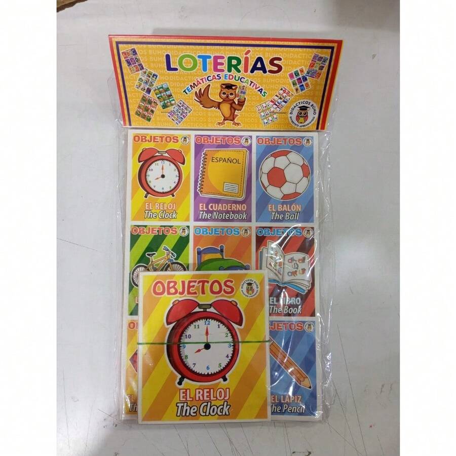 Juego De Loteria Didáctica Educativo para Niños Juego de Mesa Aprendizaje Loteria Didacti Material Educativo Juego Interactivo para Aprender Jugando Herramienta de Enseñanza Divertida Juego Educativo Familiar Juego Didáctico para Desarrollo Cognitivo - Multicolor - Ver 1