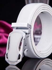 Automatische Gürtelschnalle, weiß, Herbst, Halloween Herbst-Winter Accessoires, geeignet für Teenager, Jugendliche, Herren, Lässig, Outdoor, Sport, Urlaub, Abschlussgeschenke, Geburtstag, Alltagskleidung