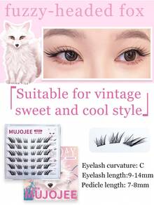 36簇动物周系列毛茸茸狐狸假睫毛 9-14mm C型睫毛 免胶DIY 经典狐狸系卡通睫毛嫁接睫毛加长增翘 二次元狐狸眼氛围感 适应复古甜辣妆容 用“甜美”和“冬日”打造元气小性感风格 - C - 查看 5