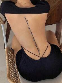 وشم مؤقت عشبي يدوم من 7 إلى 14 يوم مع عبارات إنجليزية واقعية وأقوال تحفيزية، تصميم فني مناسب لهواة الموضة