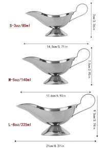 1/2/3 piezas Salsera de acero inoxidable, Taza para salsa de filete estilo occidental, Cubo para salsa Teppanyaki, Taza para salsa de tomate y pimienta negra, Taza para condimentos, Recipiente para salsa
