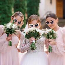 Bridesmaid Scrunchies Proposal Gifts 41 Inch Square Set Of 8 Bachelorette Hair Claw Clips Ideas Bridal Shower Wedding Party Favors (24pcs Dusty Blue)Valentine's Day JOW5 - 32件 白色和粉紅色 - 查看 5
