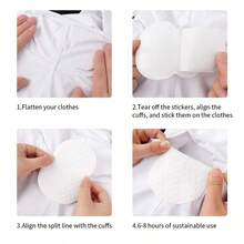 Unisex Large Underarm Sweat Pads, 100pcs/Pack, Comfortable Odorless Invisible Super Sticky Disposable Sweat Proof Armpit Protector - A - View 6