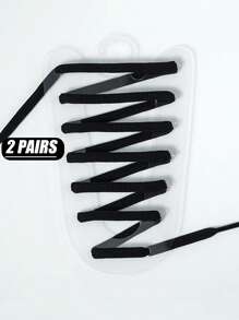 120厘米长户外运动鞋椭圆形鞋带，时尚百搭跑鞋纯色鞋带，经典百搭编织涤纶鞋带，2双鞋带