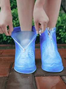 1/2Pairs Transparent Plastic Drawstring Waterproof Rain Shoe Covers, Various Sizes, Non-Slip,3/5/10Pairs, Waterproof And Dustproof Reusable Shoe Covers, Outdoor Accessories, Suitable For School, Office, Home, Travel, Shoe Storage