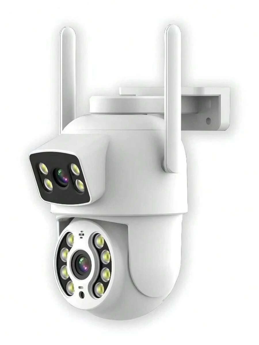 Icsee APP Dome IP Wireless PTZ Dual Lens Security Camera, AI Human Detection, Home Security - 查看 1