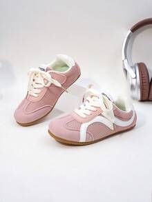 A Stylish Children's Sports Shoe Suitable For Both Boys And Girls, Available In Multiple Colors, Lightweight And Fashionable, With Side - Positioned Hook And Loop Design. - Pink - View 4
