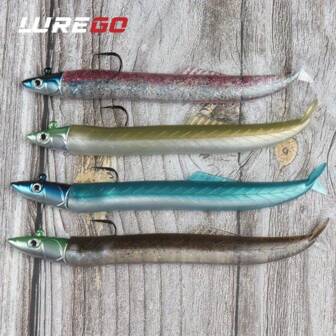 LUREGO Fishing Blue 20g Jig Head + 3-Tail Swimbait Set | 115mm/ 6g Ultra-Realistic Lure | Casting Bottom Rig | Specialized For Bass & Mandarin Fish