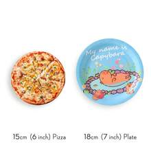 7-Inch And 9-Inch Disposable Party Paper Plates, Swimming Capybara Print Party Supplies, Party Dessert Paper Plates, Disposable Paper Plates Suitable For Birthday, Celebration, Party Decorations - Multicolor - View 2