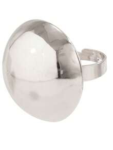 Elegant And Chic Women's Adjustable Open Ring - Sleek And Simple Design, Glossy Surface, Zinc Alloy, Suitable For Daily Wear, Wedding Scenes And Parties - Bạc - Xem 2