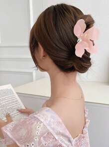 1 件可爱蝴蝶波西米亚醋酸纤维闪亮水钻三角形发夹，简单多彩的发夹，适合夏季、春季、秋季、冬季、返校、日常旅行、聚会、海滩派对、佩戴发饰时尚爪夹女士发夹女士发夹优雅发夹秋季配饰