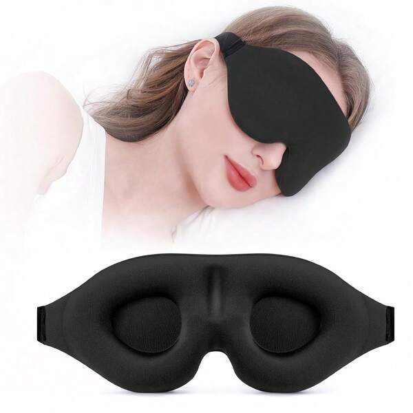Máscara para dormir de lado, máscara para dormir 3D completamente oscura, máscara para los ojos suave y transpirable para hombres y mujeres, máscara para los ojos relajante con presión cero para la noche