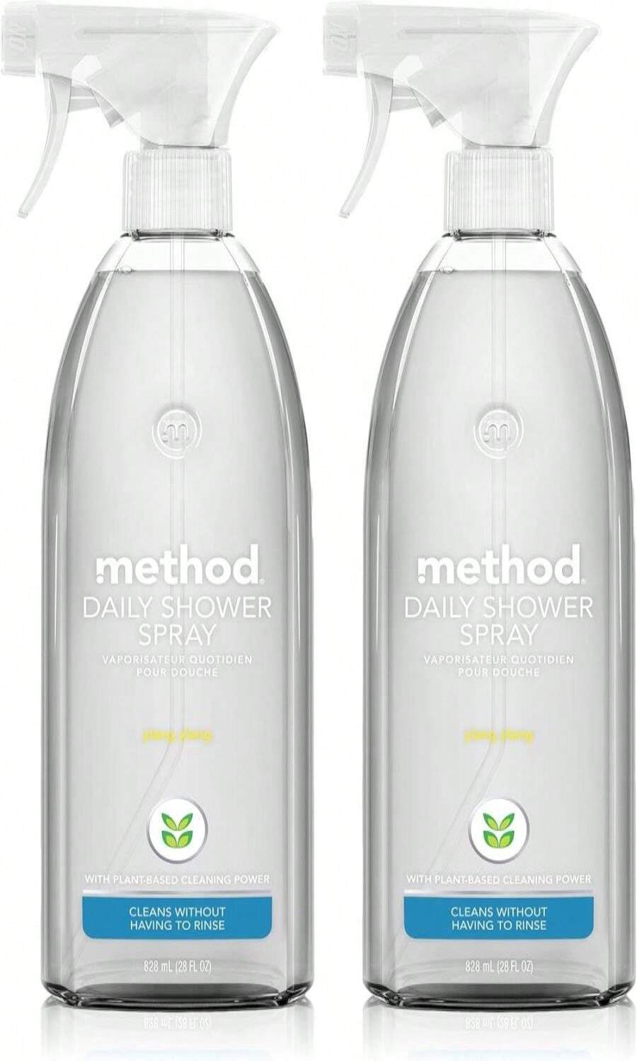 Method Daily Shower Cleaner Spray, Ylang Ylang, For Showers, Tile, Fixtures, Glass And Tubs, 28 Oz Spray Bottle (Pack Of 1)