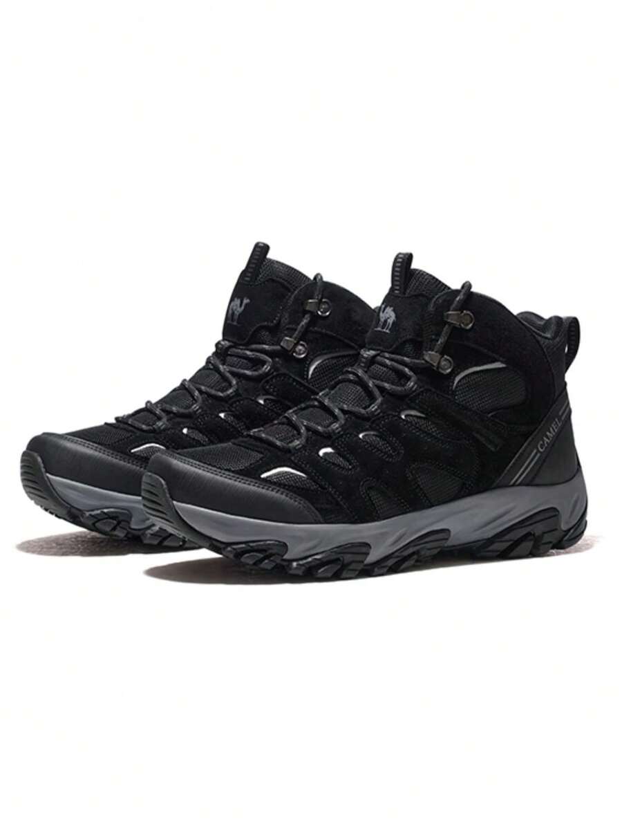 CAMEL CROWN Outdoor Leisure Sports Hiking Shoes Men's Waterproof Non-Slip Wear-Resistant And Shock-Absorbing High Top - Black - View 1