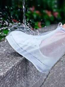 1/2Pairs Transparent Plastic Drawstring Waterproof Rain Shoe Covers, Various Sizes, Non-Slip,3/5/10Pairs, Waterproof And Dustproof Reusable Shoe Covers, Outdoor Accessories, Suitable For School, Office, Home, Travel, Shoe Storage