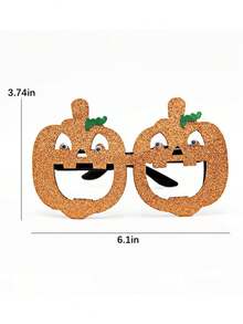 Halloween Pumpkin Glasses, Children & Adults Spooky Party Decor, Photo Prop Funny Glasses Frame, Party Mask, Halloween Glasses - Multicolor - View 3