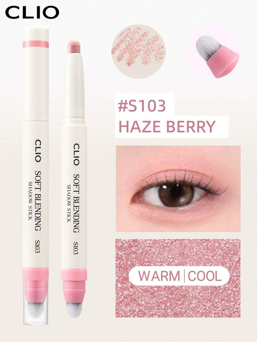 Clio Korean Makeup Smooth Gradient Eyeshadow Stick, Pearlescent Mono Eyeshadow Pencil, Eyeshadow & Lower Eyeliner & Eye Bag Dual-Use Pencil, Highlighter & Pearlescent & Brightening Pencil, Eyeshadow Stick, Multi-Dimensional Cream Eyeshadow Stick, Eyeliner Pencil, Gradient Eyeshadow Stick & Eyeliner Pencil, Brightening Eyeshadow, Smooth & Natural Gradient, Fine Texture, Long-Lasting Radiance, Smooth Application, Daily Makeup, Korean Makeup - #S103 HAZE BERRY - View 1