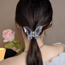Large Transparent Butterfly Hair Claw For Women Acrylic Accessories The Sweet Hairpins Crab Simple Chic Clip - 透明的 - 查看 10