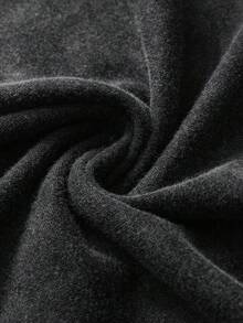 Washed Vintage T-Shirt With "Children's Summoning Devil Guide" Print, Exuding A Retro And Crazy Atmosphere, Loose And Easy To Match, Dark Humor/Preferred By Retro Players/Summer T-Shirt/Unisex T-Shirt/Loose And Comfortable - 黑色 - 查看 4