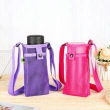 Portable Sport Water Bottle Cover With Strap Cup Sleeve Mesh Cup Pouch Mobile Phone Bag Visible Bag Outdoor Camping Accessories