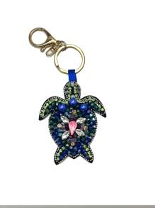 Starfish, Ocean, Sea Turtle, Lobster, Shell Bag Charm, Summer Ocean Style Fashion Cute Versatile Fully Rhinestone Bag Pendant - Multicolor - View 13